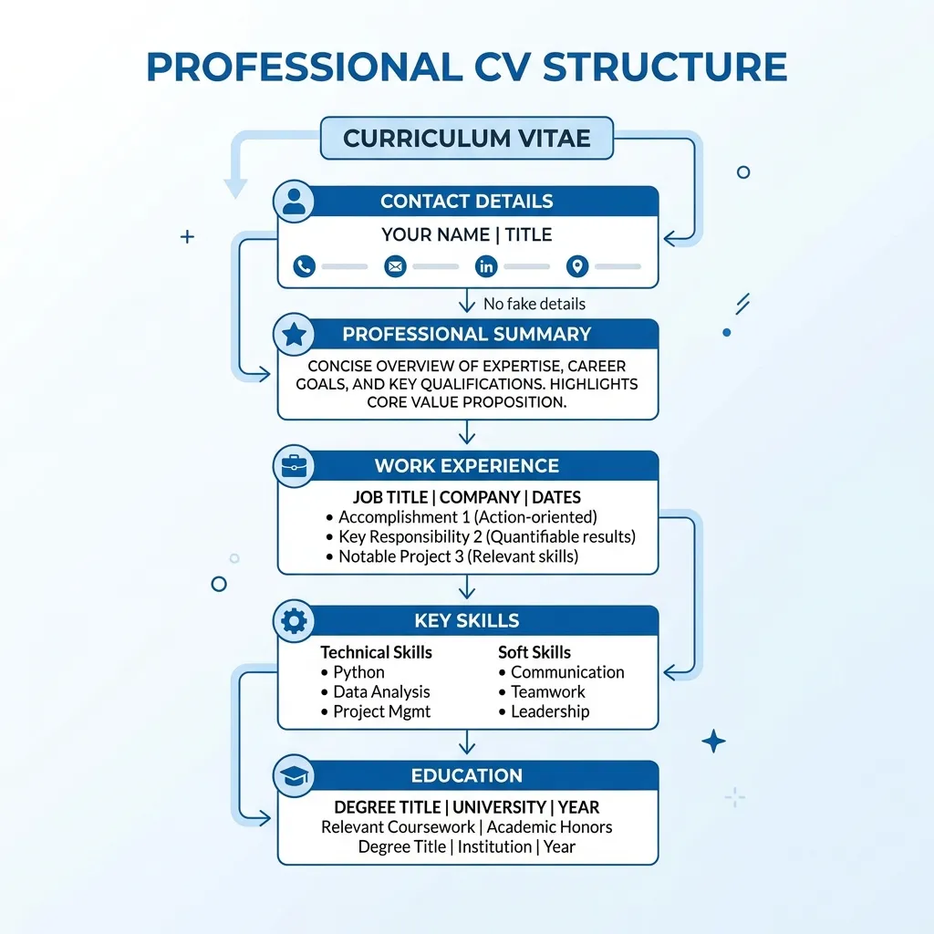 CV structure flowchart for the UAE market