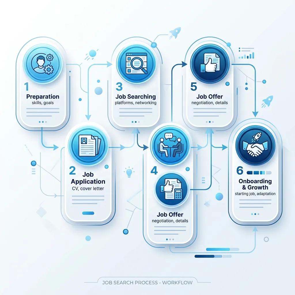 Job search process flowchart for the UAE